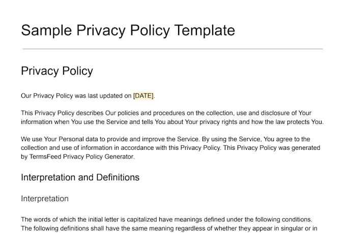 draft or review privacy policy, gdpr, terms and conditions